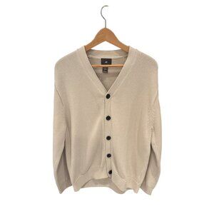 Grandpa core H&M Beige Button-Up Cardigan Sweater  Medium  V-Neck